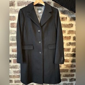 J. Crew Black Wool and Cashmere Coat - Tall 14